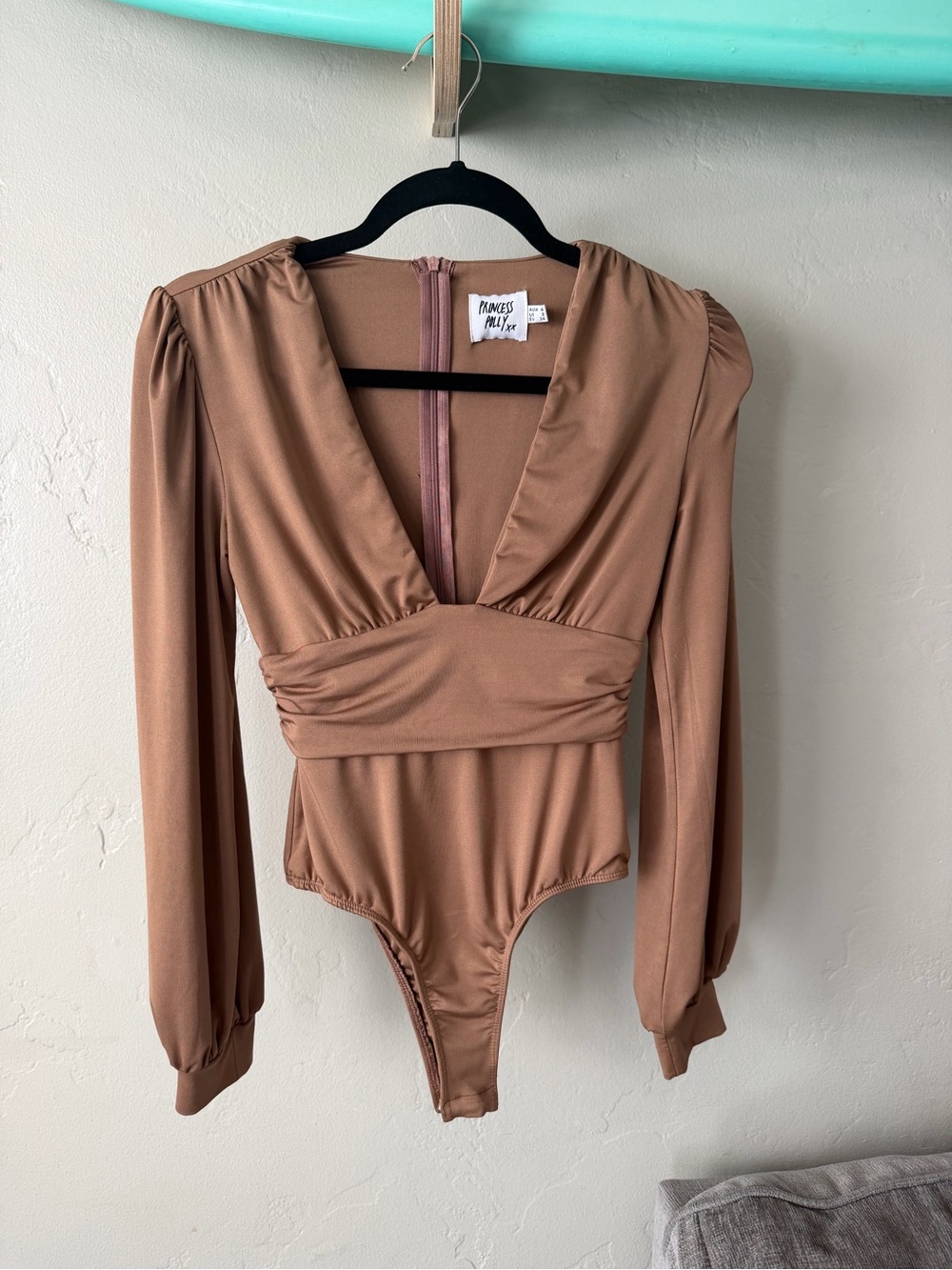 Princess Polly Jude Long Sleeve Bodysuit Brown